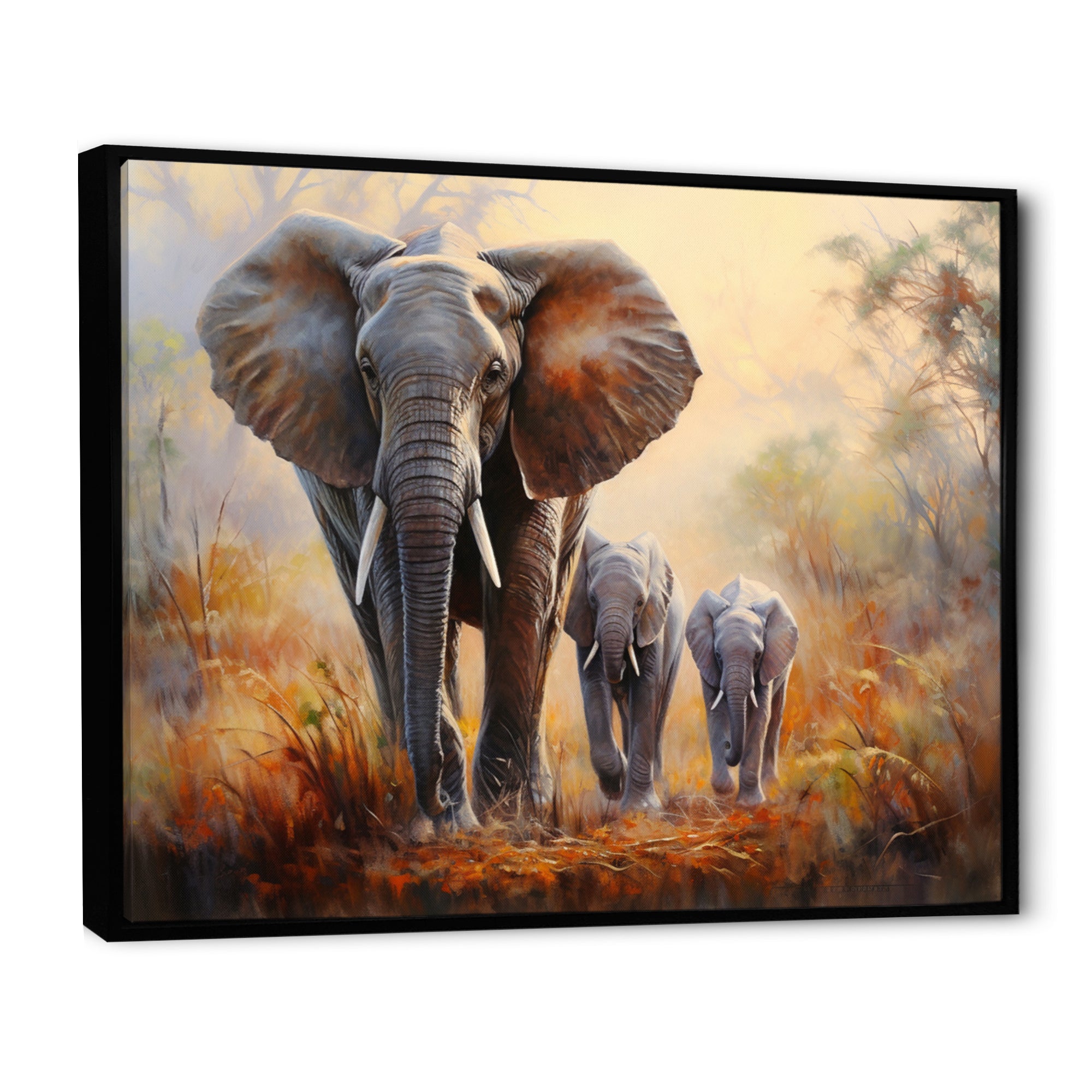 Elephant Family Guardianship - Elephant Wall Art Prints