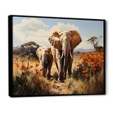 Elephant Family Harmony - Gray Elephant Wall Art