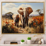 Elephant Family Harmony - Gray Elephant Wall Art
