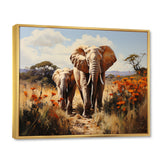 Elephant Family Harmony - Gray Elephant Wall Art