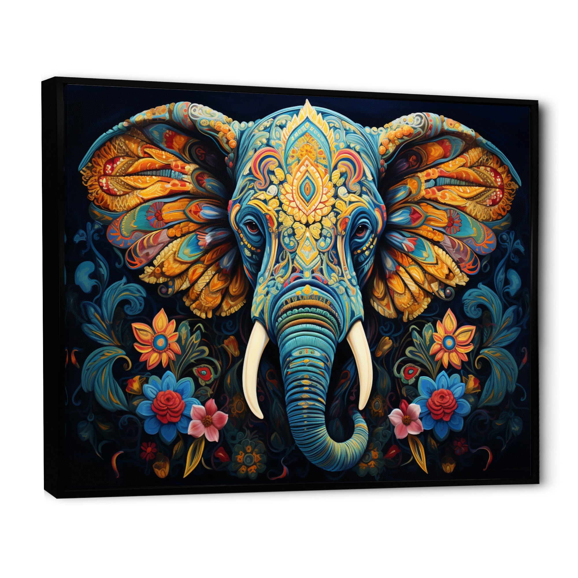 Teal Elephant Legacy - Teal Elephant Wall Art