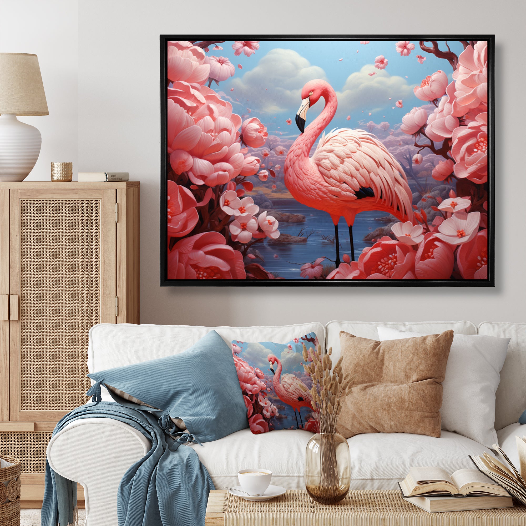 Pink Flamingo Flair - Flamingo Canvas Wall Art