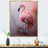 Minimalism Flamingo Portrait - Flamingo Wall Decor
