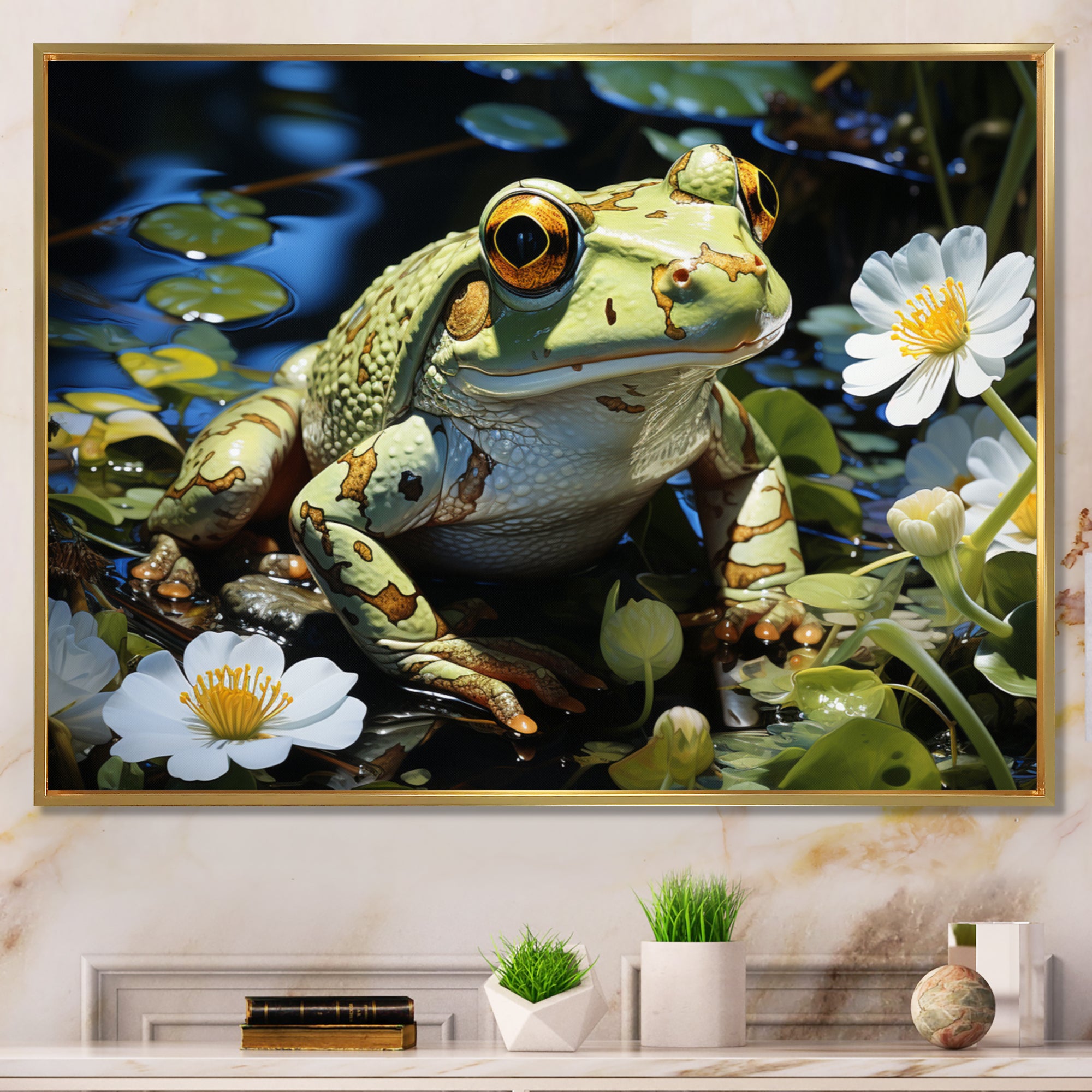 Frog Freedom - Frog Canvas Wall Art
