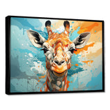 Giraffe Elegant Geometric - Giraffe Large Canvas Wall Art