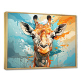 Giraffe Elegant Geometric - Giraffe Large Canvas Wall Art