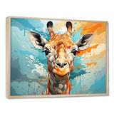 Giraffe Elegant Geometric - Giraffe Large Canvas Wall Art