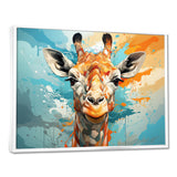Giraffe Elegant Geometric - Giraffe Large Canvas Wall Art