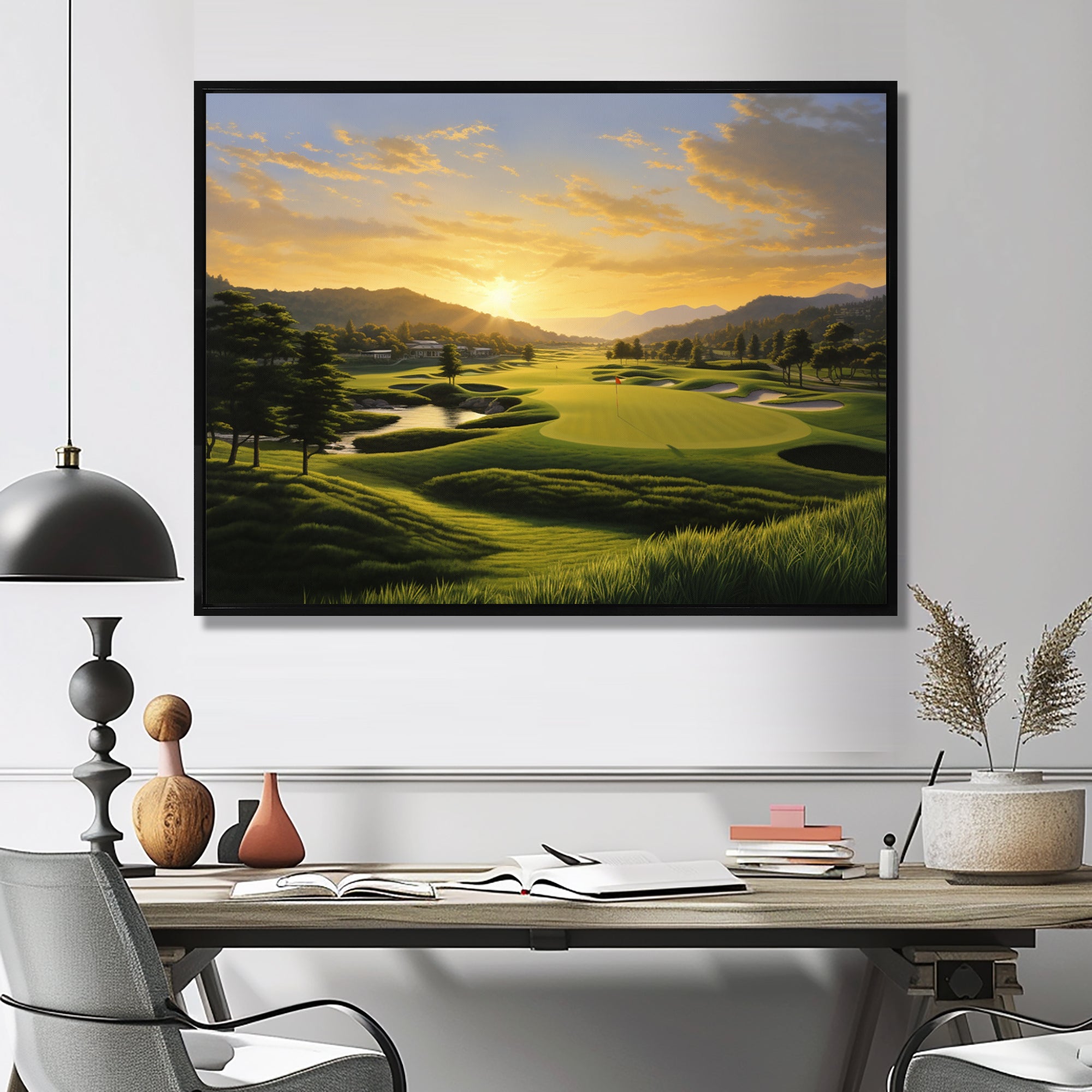 Golf Dawn On The Put I - Golf Canvas Wall Art