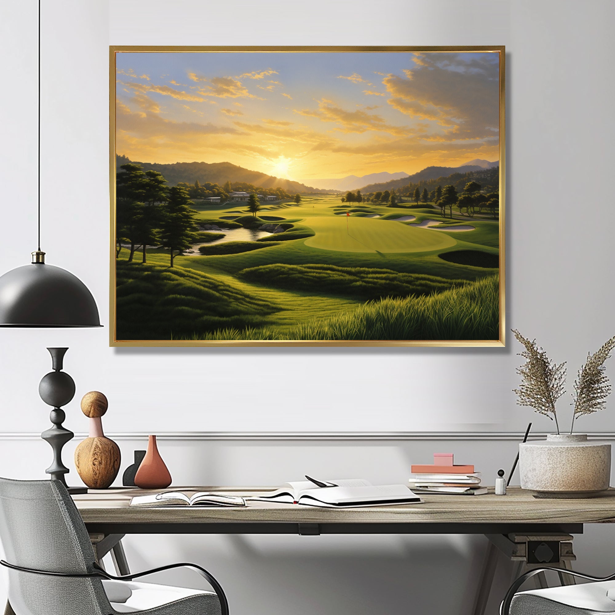 Golf Dawn On The Put I - Golf Canvas Wall Art