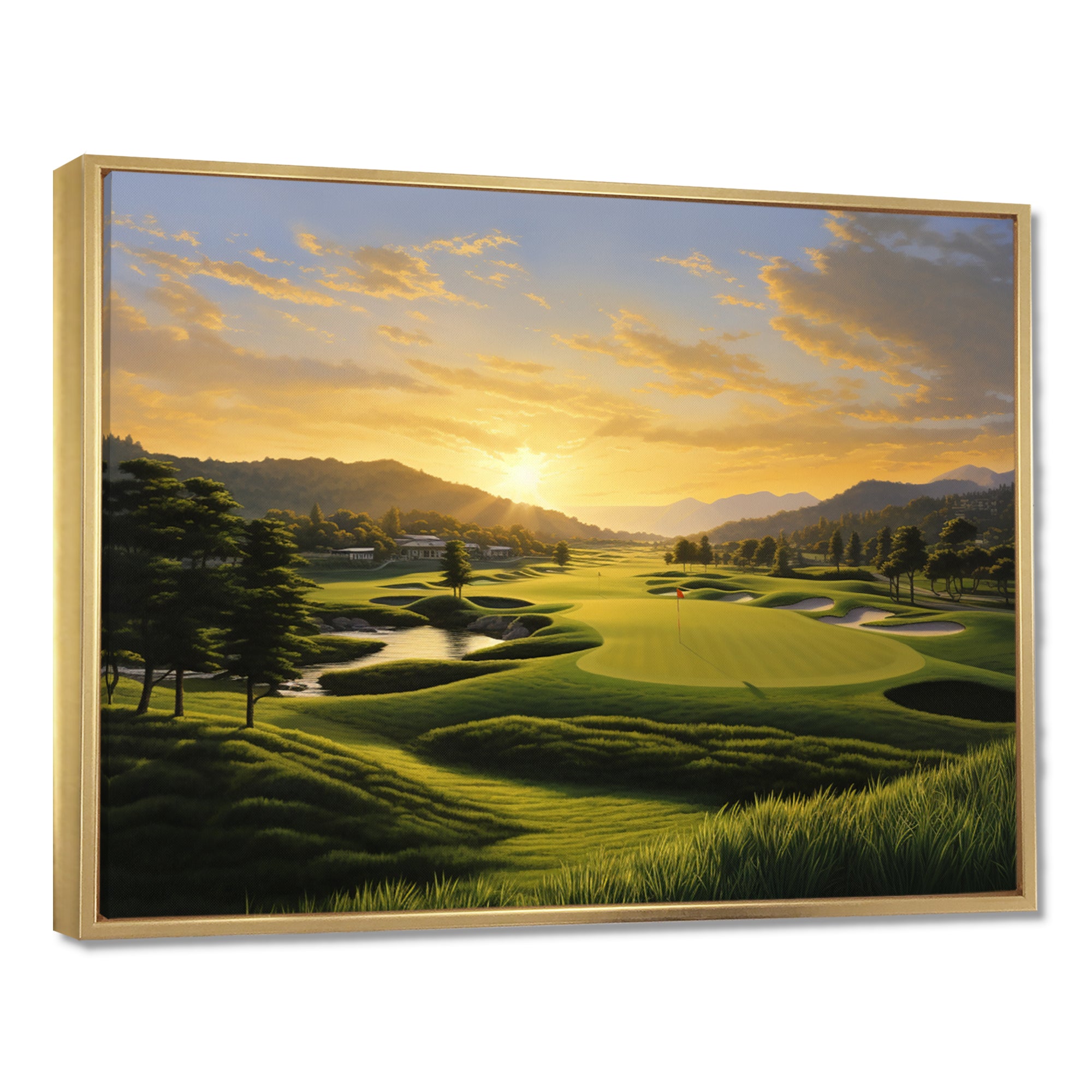 Golf Dawn On The Put I - Golf Canvas Wall Art