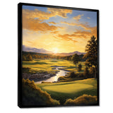 Golf Golden Hour Golf - Golf Canvas Wall Art