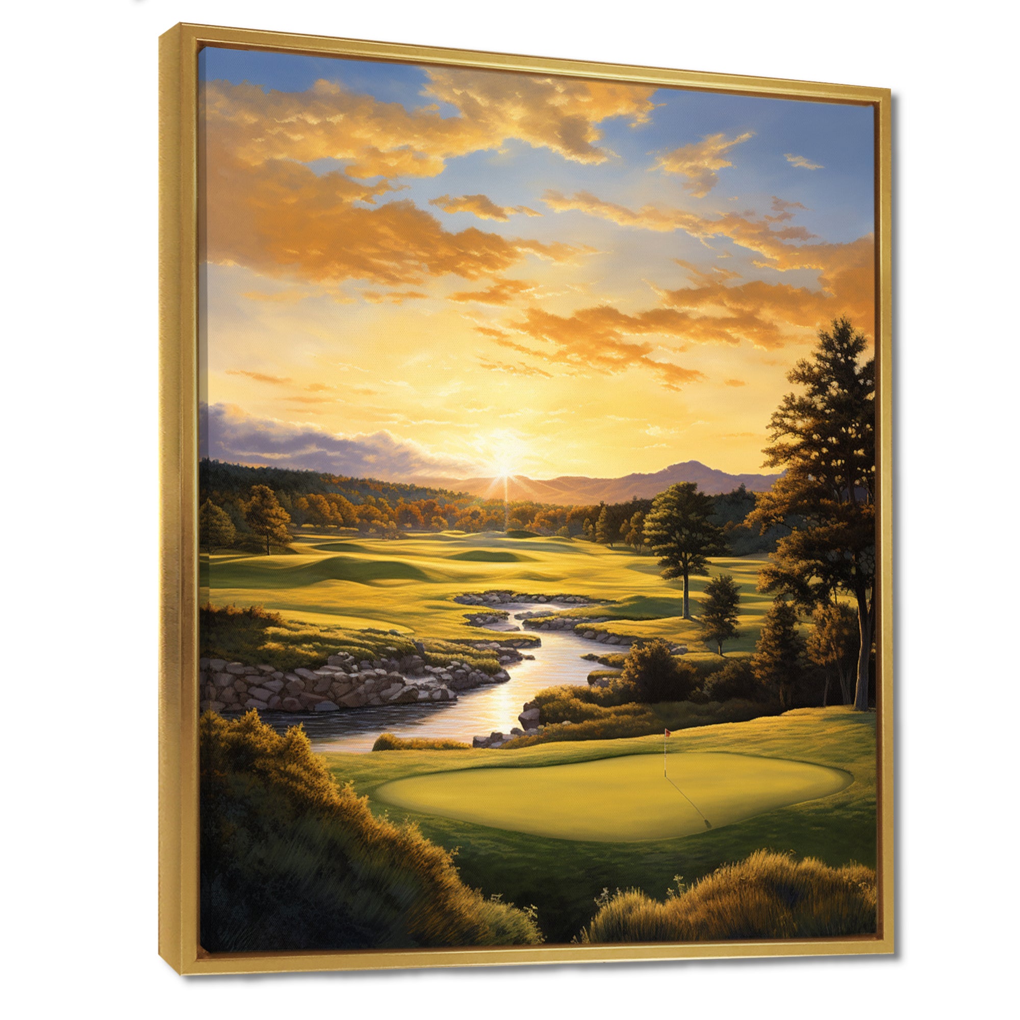 Golf Golden Hour Golf - Golf Canvas Wall Art