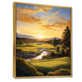 Golf Golden Hour Golf - Golf Canvas Wall Art
