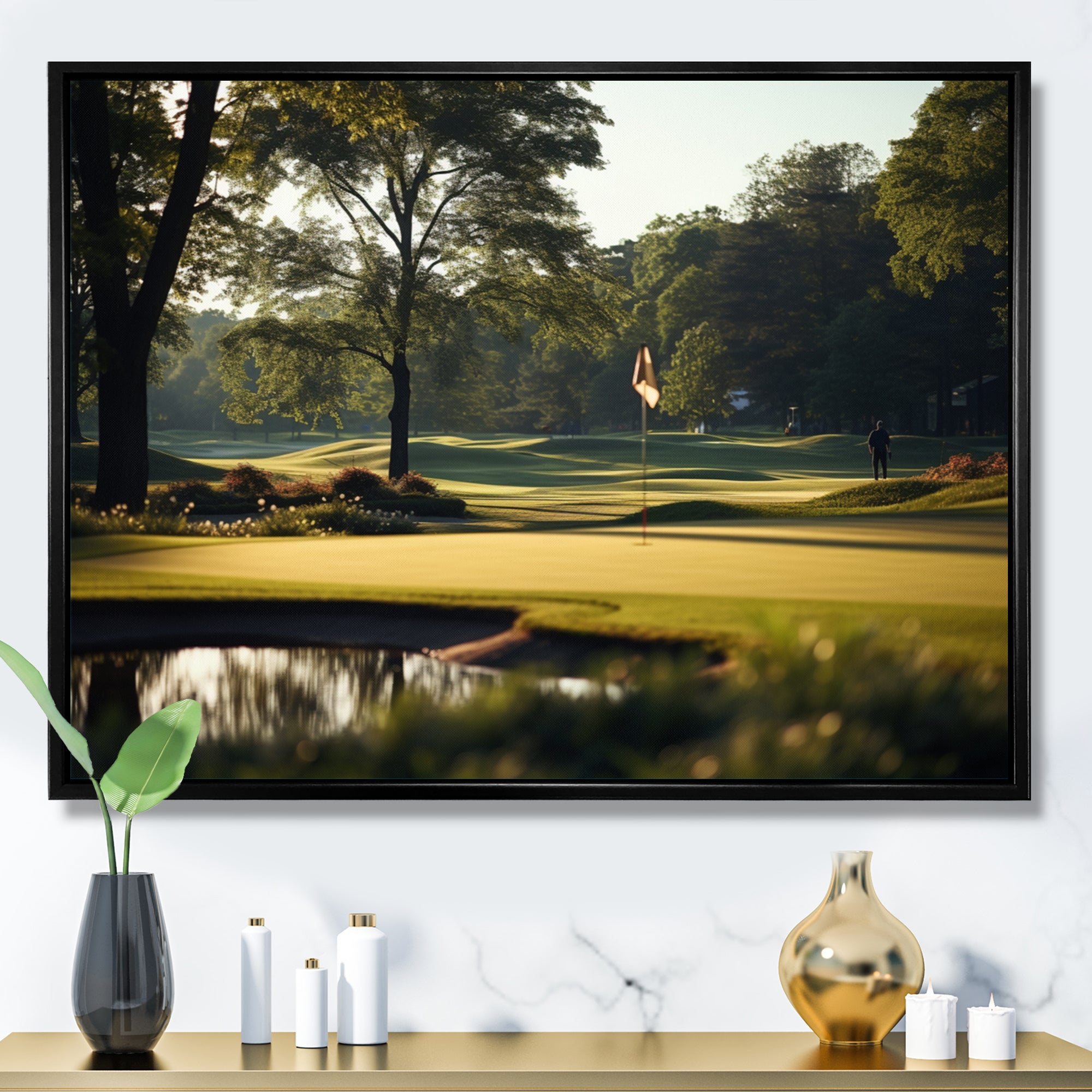 Golf Putting Green Tranquility I - Golf Canvas Wall Art