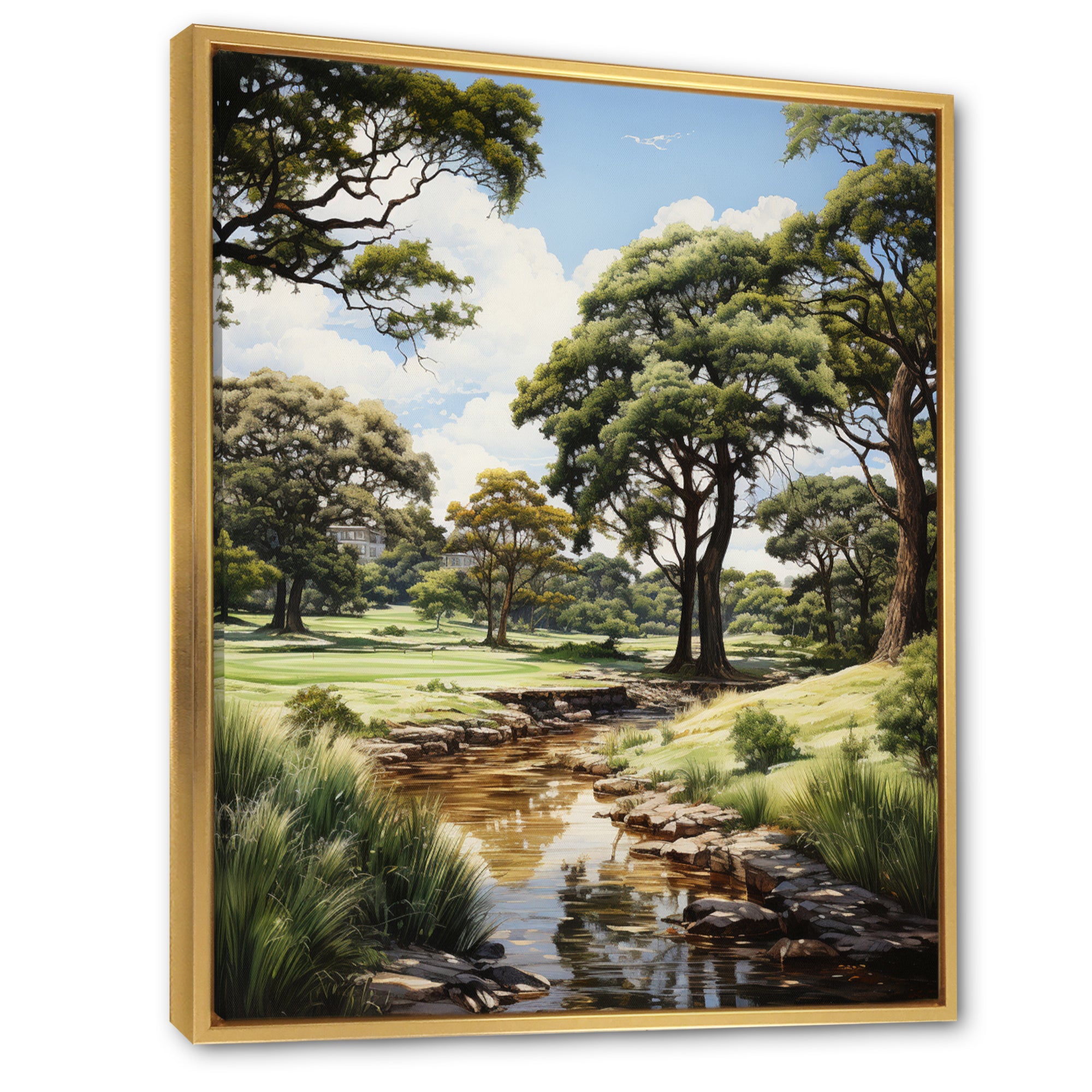 Golf Treelined Tangles - Golf Canvas Wall Art