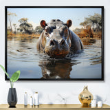 Hippopotamus Rivers Behemoth - Hippopotamus Large Canvas Wall Art