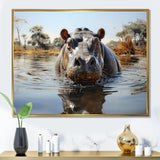 Hippopotamus Rivers Behemoth - Hippopotamus Large Canvas Wall Art