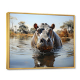 Hippopotamus Rivers Behemoth - Hippopotamus Large Canvas Wall Art