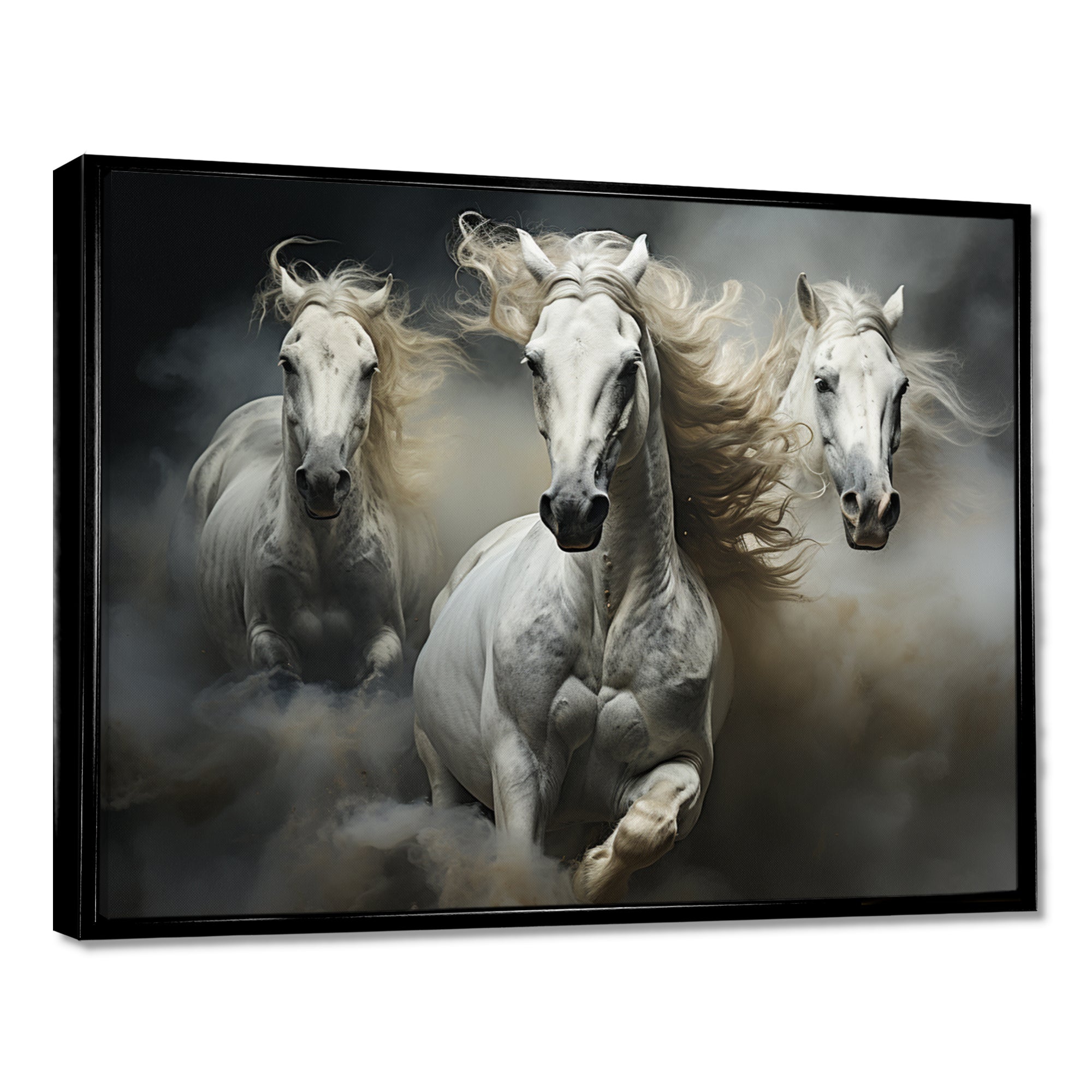White Beige Horse Equine Harmony - Horse Wall Decor