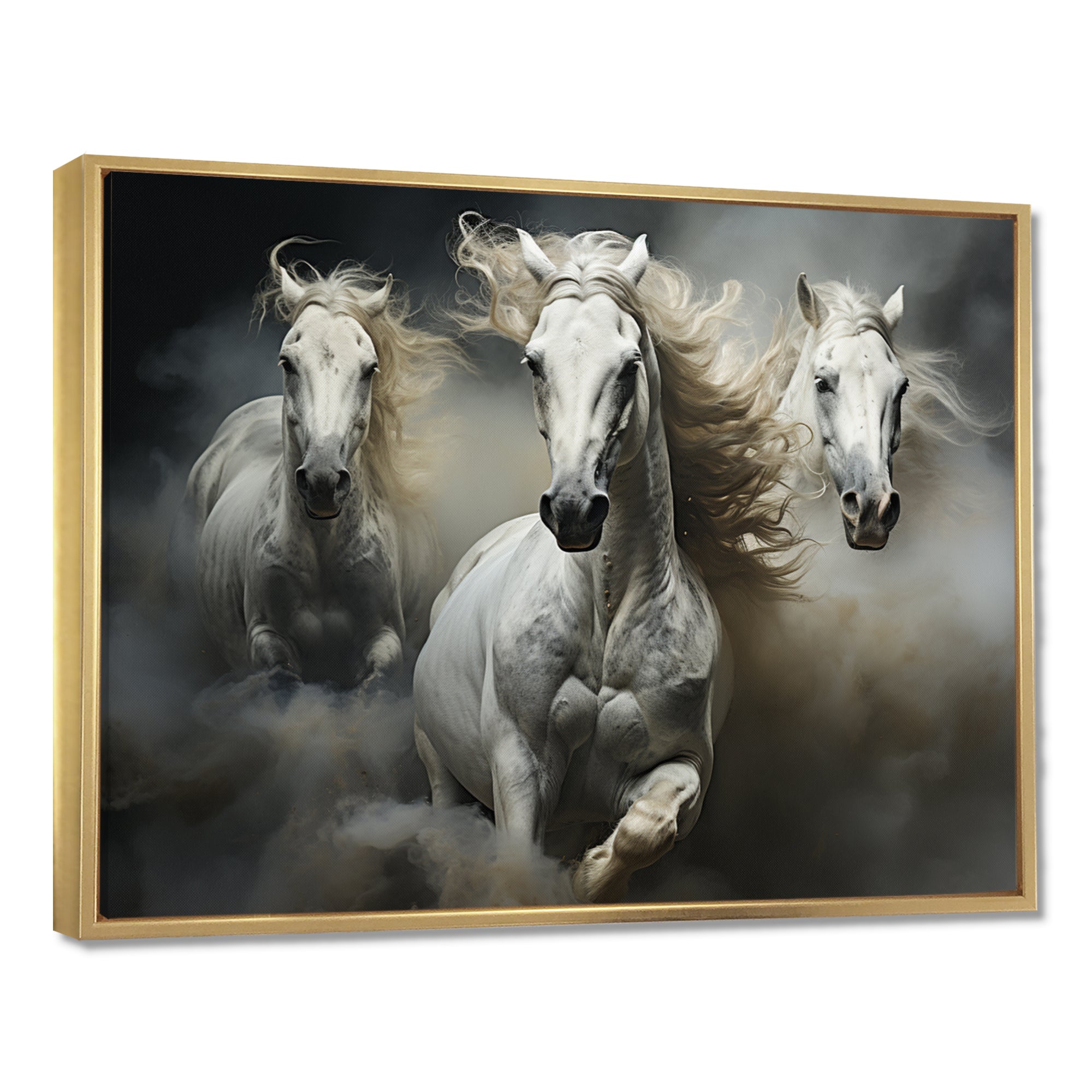 White Beige Horse Equine Harmony - Horse Wall Decor
