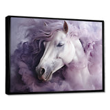 Purple White Horse Ethereal Essence - Horse Wall Art Prints