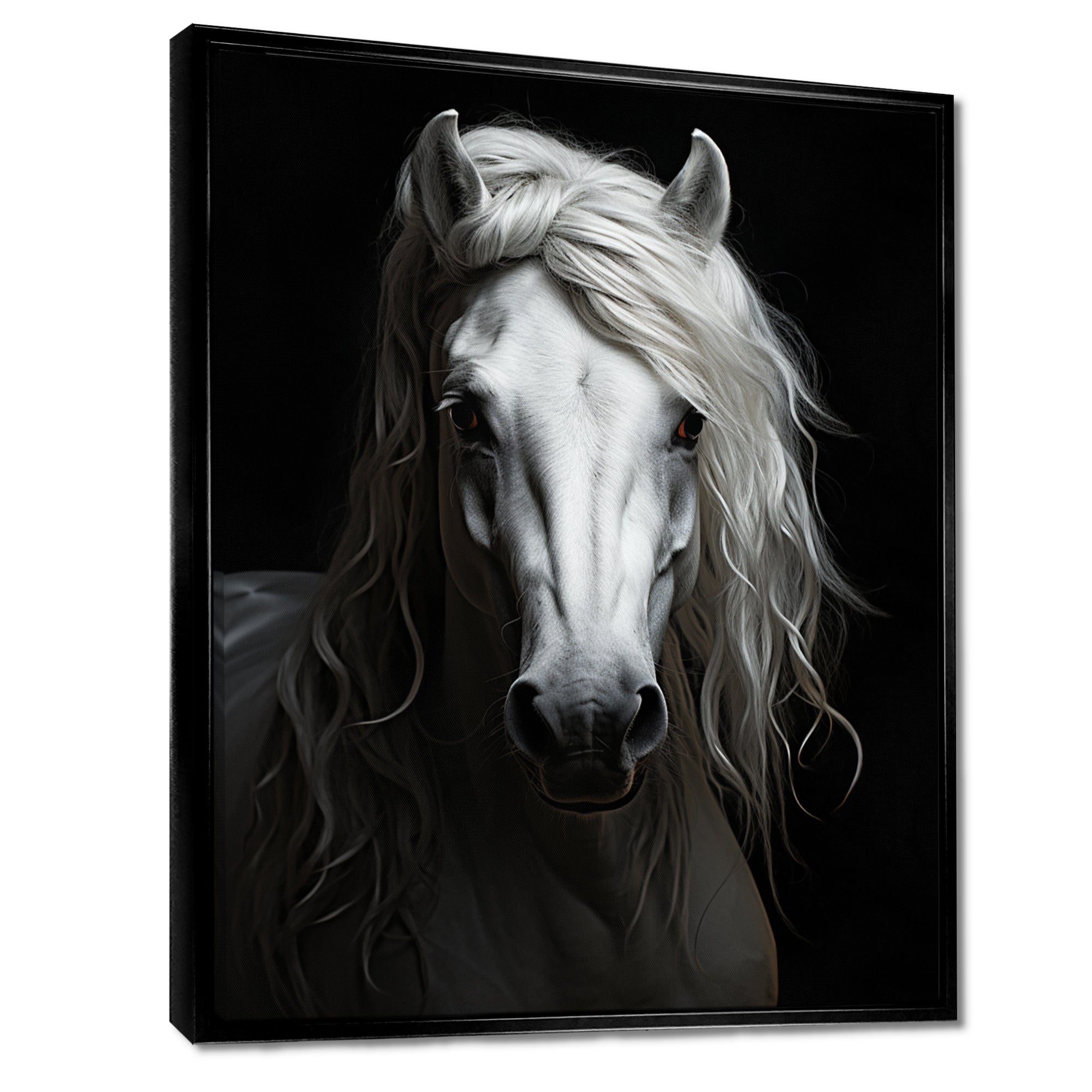 Grey Horse Majestic Monochrome - Horse Home Decor Art