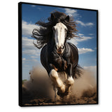 Black White Horse Stallions Strength - Horse Home Decor Art
