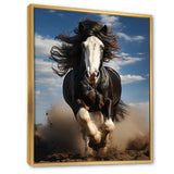 Black White Horse Stallions Strength - Horse Home Decor Art