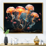 Jellyfish Luminescent Beauty Geometric - Peach Jellyfish Wall Art