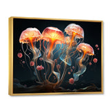 Jellyfish Luminescent Beauty Geometric - Peach Jellyfish Wall Art