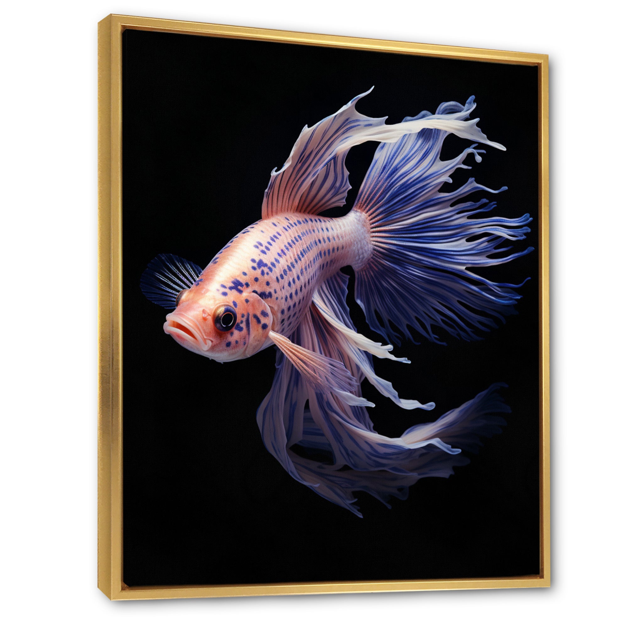 Purple Kois Fish Delicate Patterns - Koi's Fish Home Decor Art