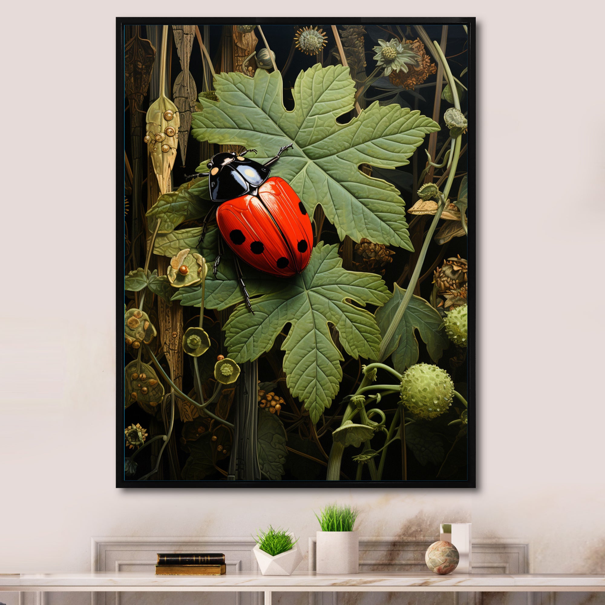 Ladybug Ladybugs Leisure - Red Ladybug Wall Art