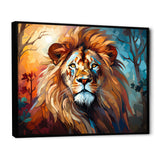 Lion Contemporary Pride Contemporary - Lion Large Canvas Wall Art