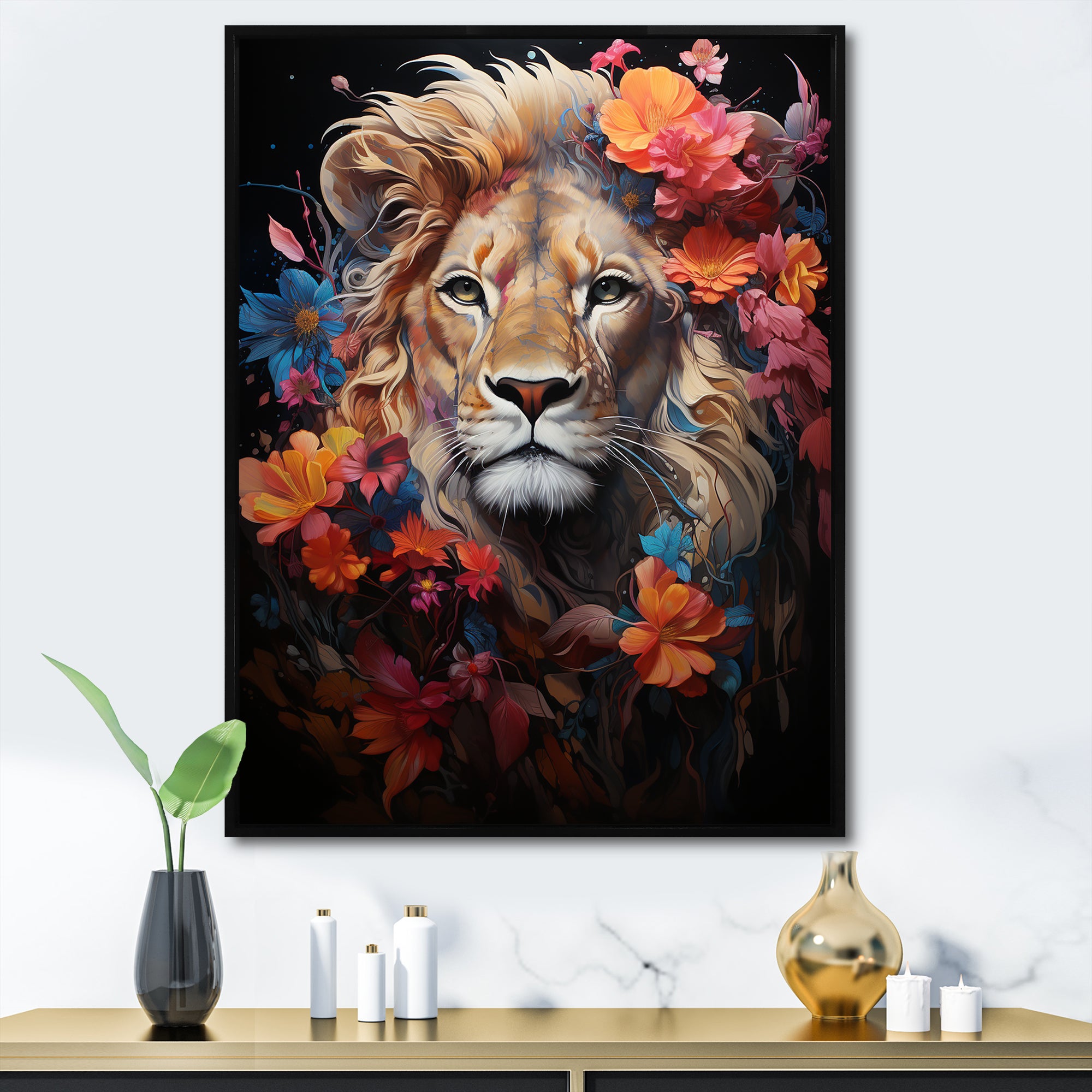 Lion Mystical Domain Fantasy - Lion Canvas Wall Art