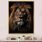 Lion Regal King Portrait - Brown Lion Wall Art