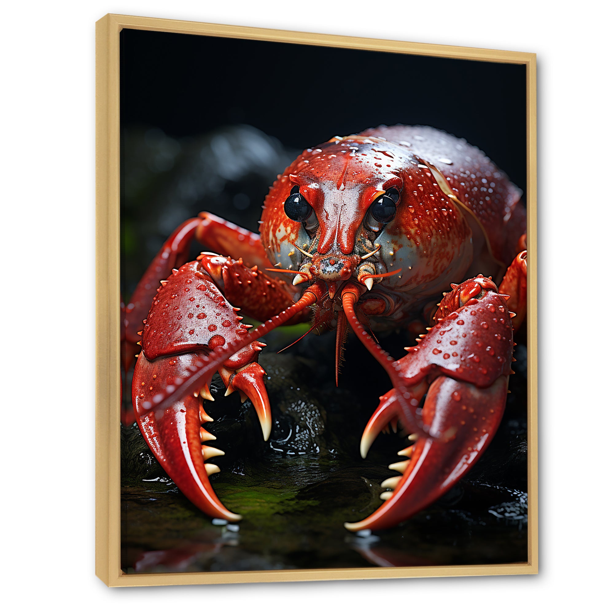 Coral Black Lobster Lively Lobster - Lobster Wall Art Prints