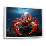 Coral Teal Lobster Grace - Coral Lobster Wall Art
