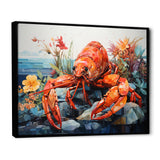 Coral Yellow Lobster Grace Geometric - Coral Lobster Wall Art