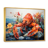 Coral Yellow Lobster Grace Geometric - Coral Lobster Wall Art