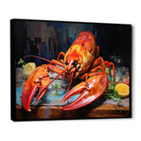 Red Lobster Meal - Lobster Large Canvas Wall Art