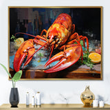 Red Lobster Meal - Lobster Large Canvas Wall Art