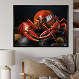 Coral Black Lobster Portrait - Lobster Home Decor Art