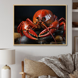 Coral Black Lobster Portrait - Lobster Home Decor Art