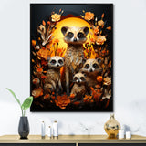 Orange Black Meercat Community Papercut - Orange Meercat Wall Art