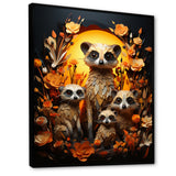 Orange Black Meercat Community Papercut - Orange Meercat Wall Art