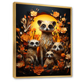 Orange Black Meercat Community Papercut - Orange Meercat Wall Art