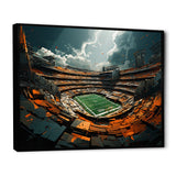 Green Football Abstract Stadium - Football Canvas Wall Art