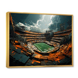 Green Football Abstract Stadium - Football Canvas Wall Art