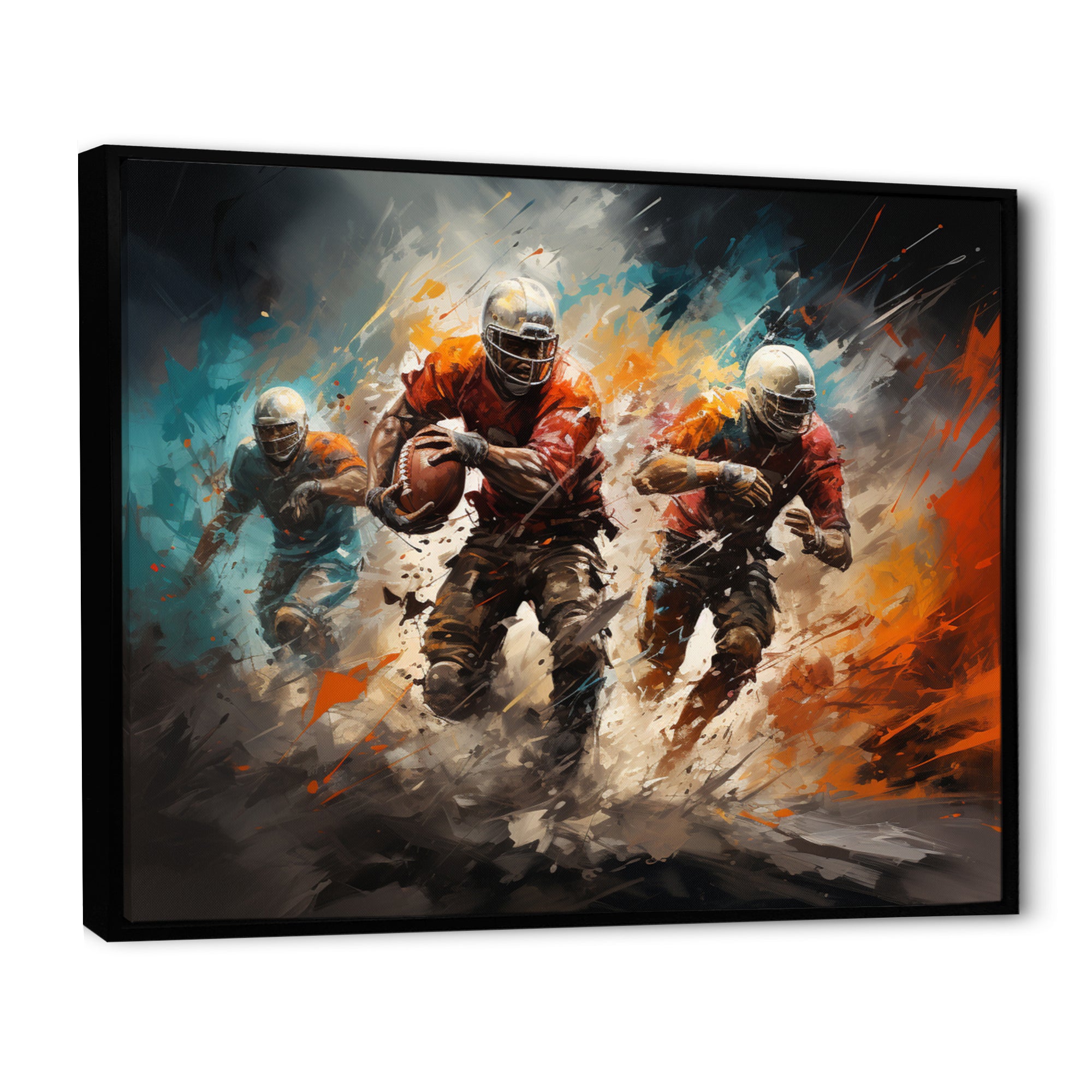 Orange Football Game Day - Football Canvas Wall Art